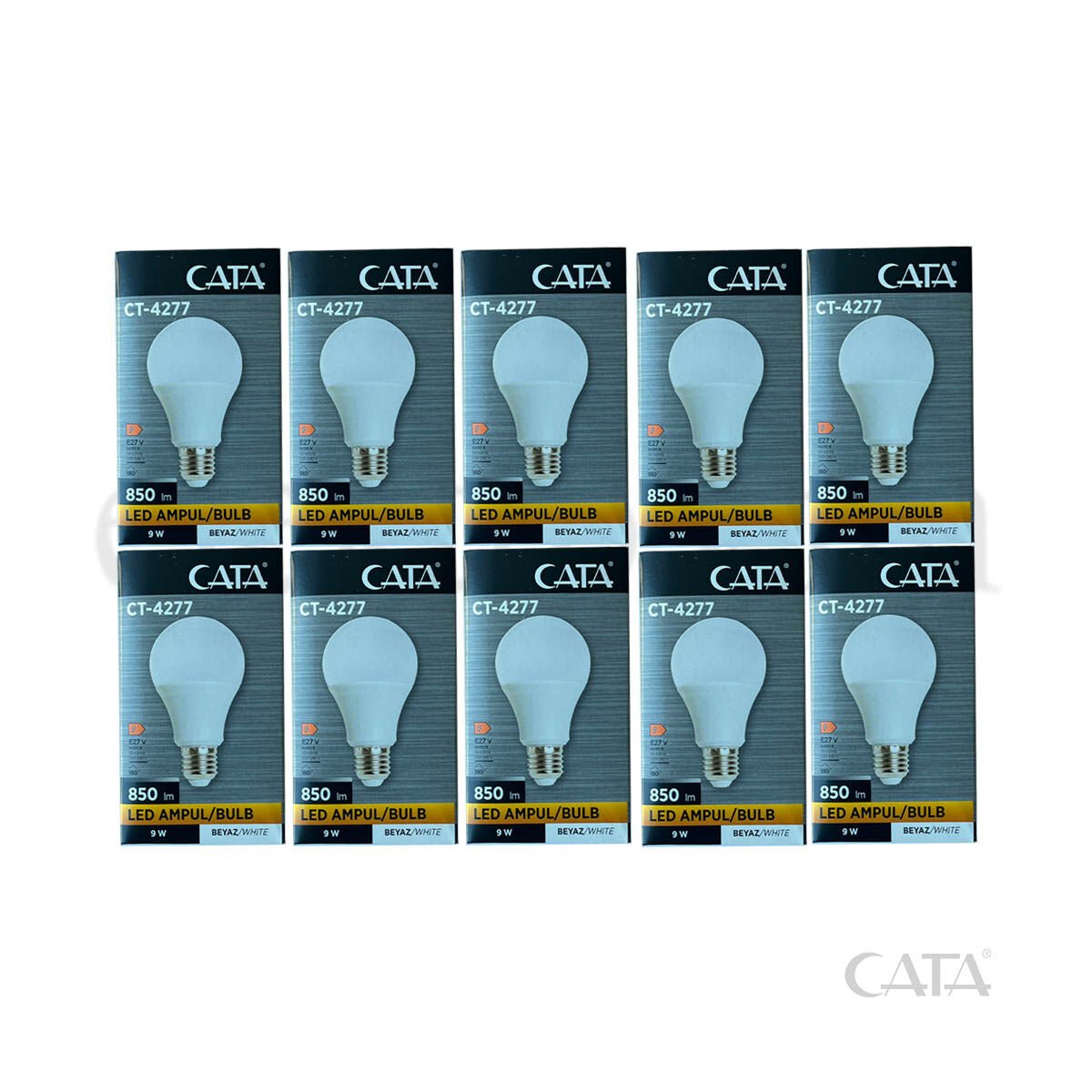 CATA CT-4277 9W LED Ampul Beyaz 6400K 10 Adet