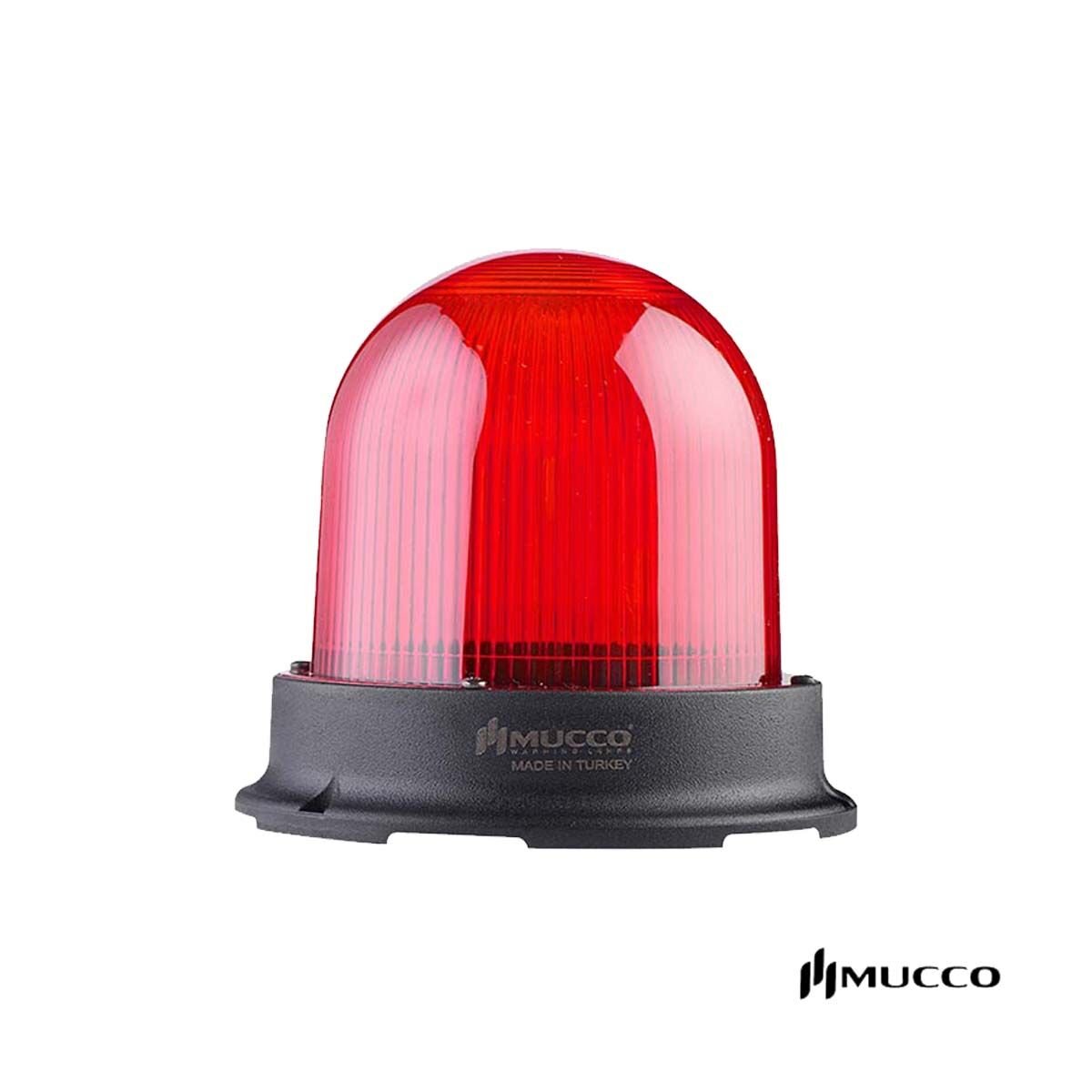 Mucco SNT-1225-1 125 Serisi Tepe Lambası Kırmızı Lens