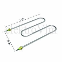M Benmari Rezistansı Düz Çıkış 50 cm 220V/2500W  Q 8,5