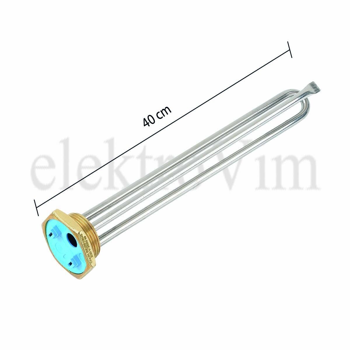 1-1/4'' Düz Monofaze Isıtıcı 40 cm 220V/2000W Krom
