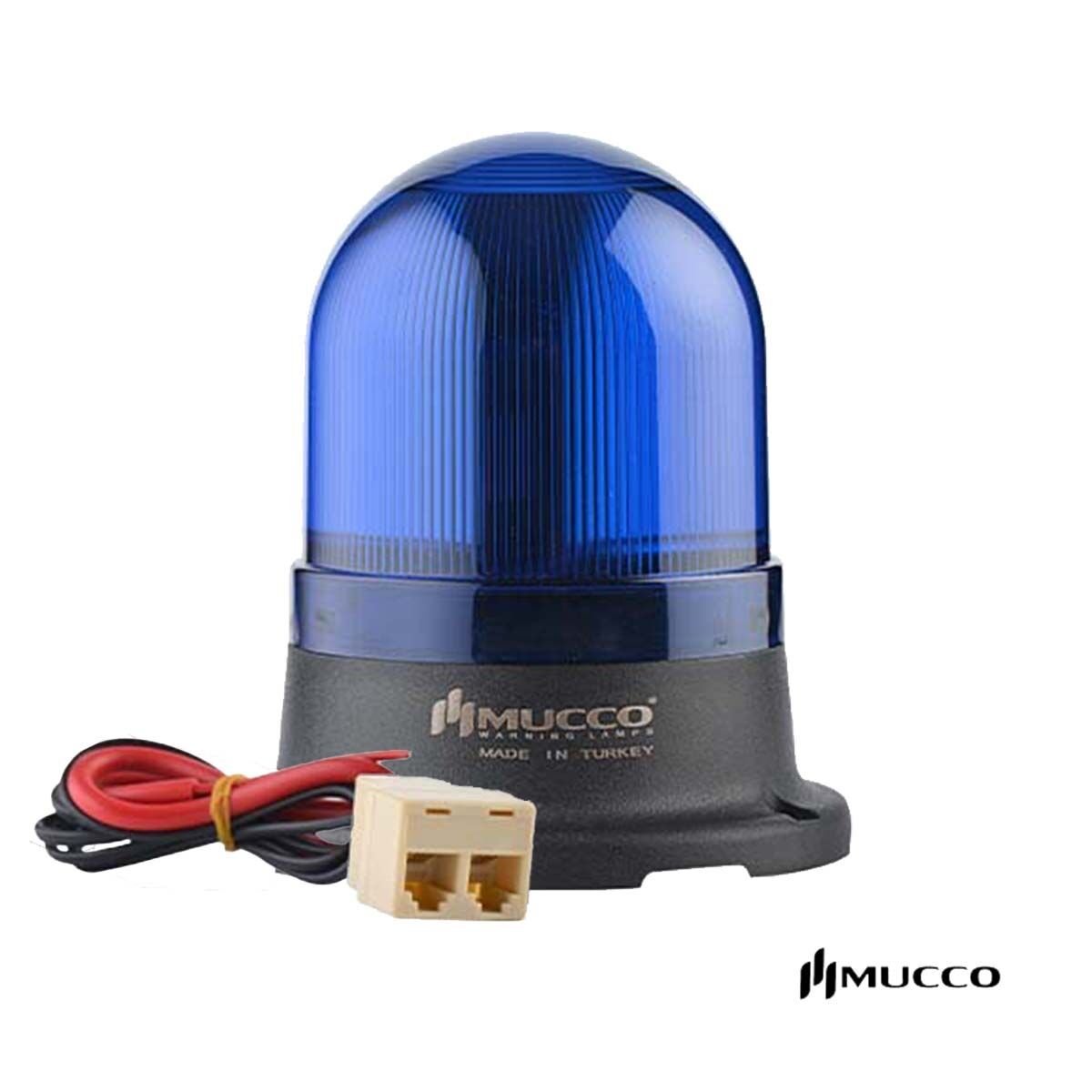 Mucco SNT-125-PH-4 100 Serisi Telefon Bağlantılı Tepe Lambası Mavi