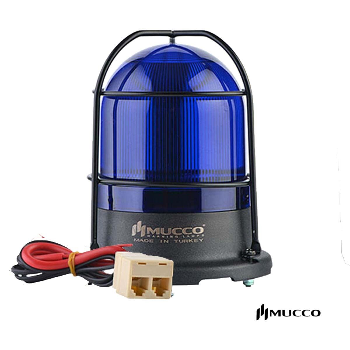 Mucco SNT-125-PH-KFS-4 100 Serisi Telefon Bağlantılı Kafesli Tepe Lambası Mavi