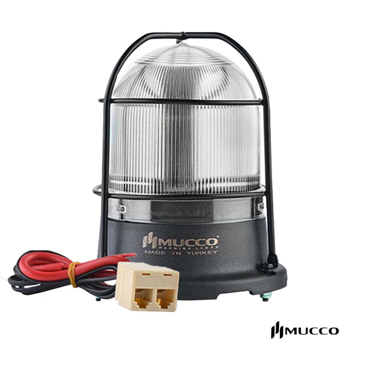 Mucco SNT-125-PH-KFS-5 100 Serisi Telefon Bağlantılı Kafesli Tepe Lambası Beyaz