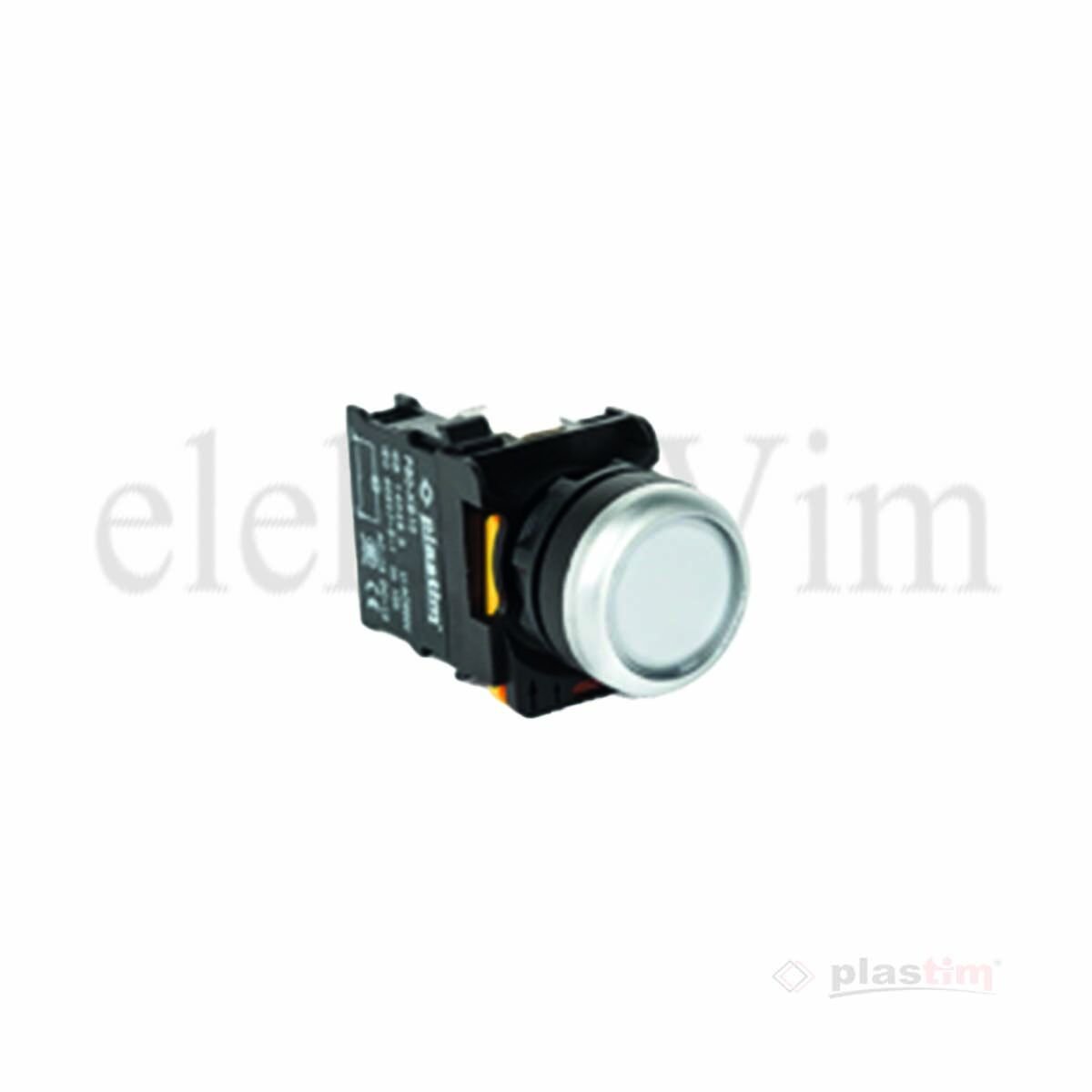 Plastim Normal Buton Beyaz 1NO | PB0-AA11