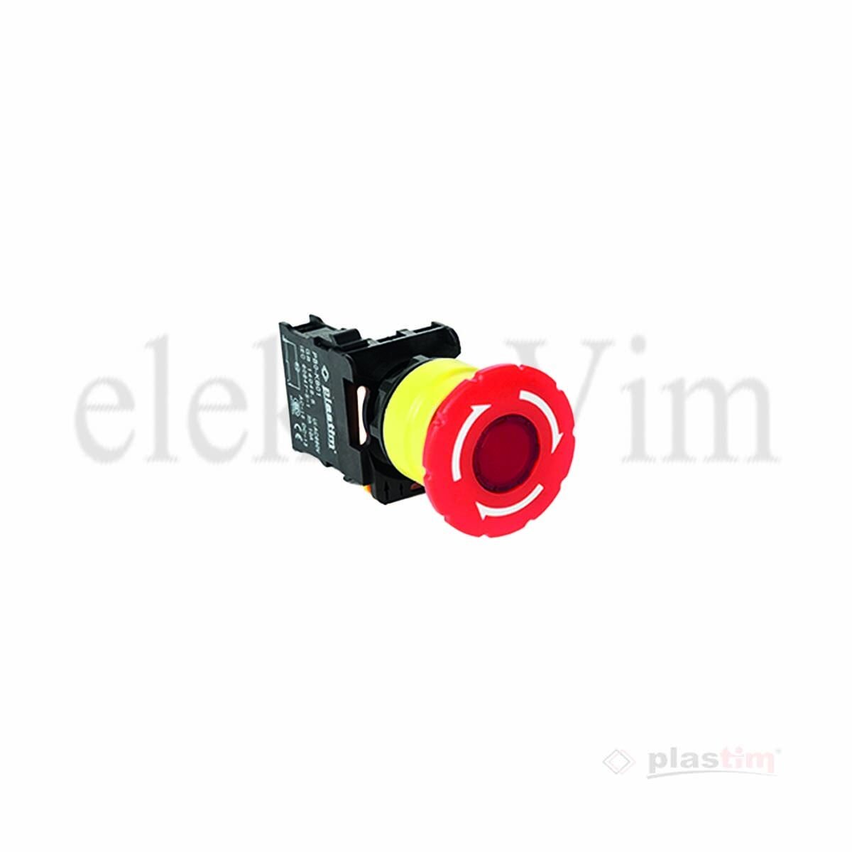 Plastim Acil Stop Butonu 1NC | PB0-AS542