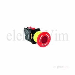 Plastim Acil Stop Butonu 1NC LED 220V | PB0-AS542-230L
