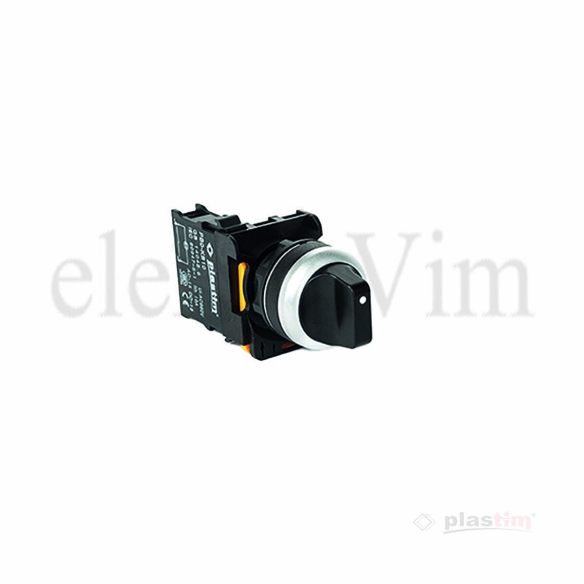 Plastim Kalıcı Mandal Buton 0-1 Siyah 1NO | PB0-AD21
