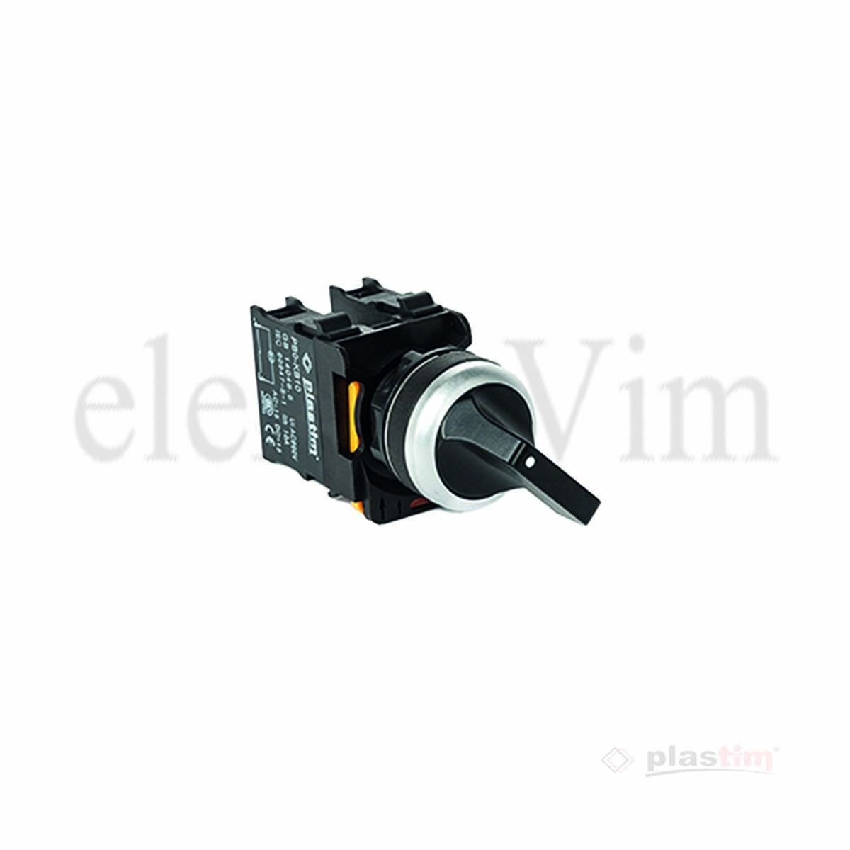 Plastim Yaylı Mandal Buton 1-0-2 Siyah 2NO | PB0-AD53