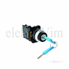 Plastim Anahtarlı Mandal Buton 0-1 Kalıcı 1NO | PB0-AG21