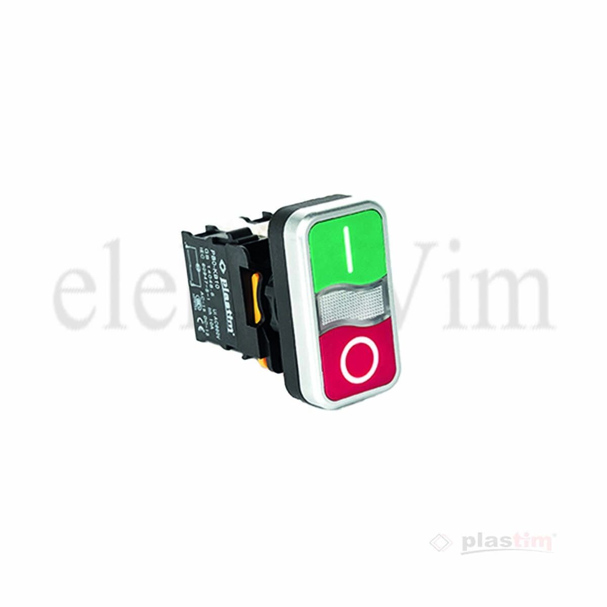 Plastim İkiz Buton 1N0+1NC | PB0-AL73415