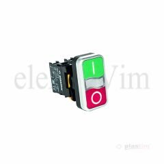Plastim Işıklı İkiz Buton 1N0+1NC LED220V | PB0-AW734M5
