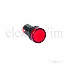 Plastim LED Sinyal 22mm Kırmızı 24VAC-DC | PB0-LS22-24R