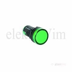 Plastim LED Sinyal 22mm Yeşil 24VAC-DC | PB0-LS22-24G