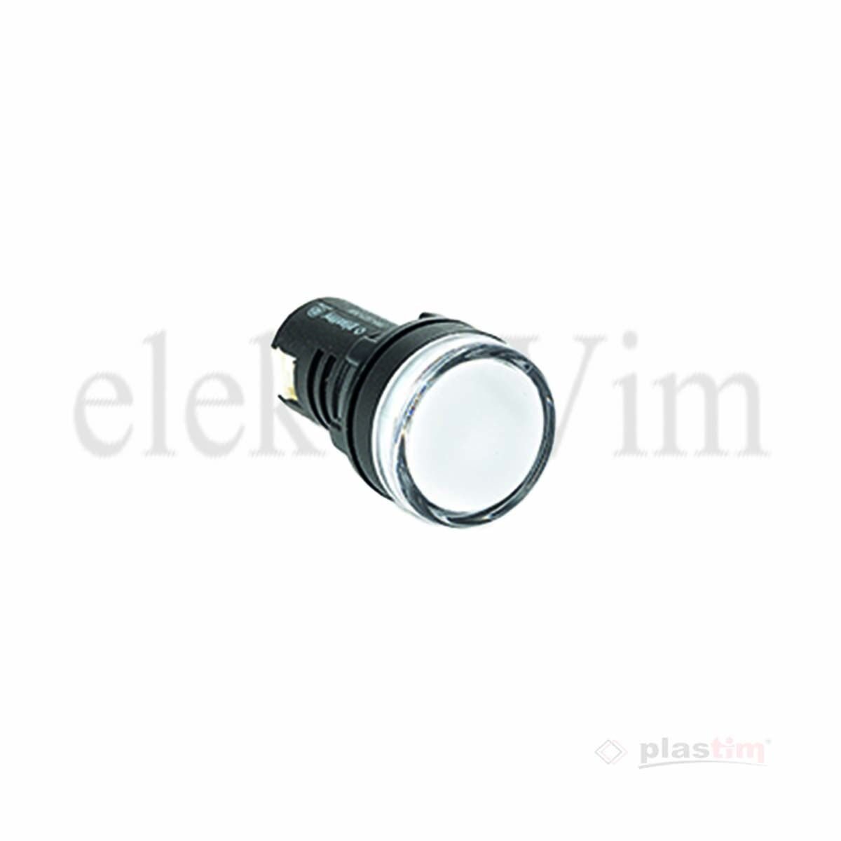Plastim LED Sinyal 22mm Beyaz 24VAC-DC | PB0-LS22-24W
