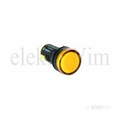 Plastim LED Sinyal 22mm Sarı 220VAC | PB0-LS22-220Y