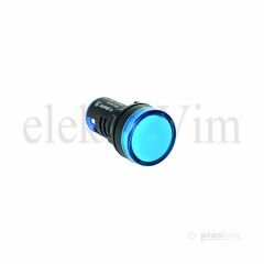 Plastim LED Sinyal 22mm Mavi 220VAC | PB0-LS22-220B