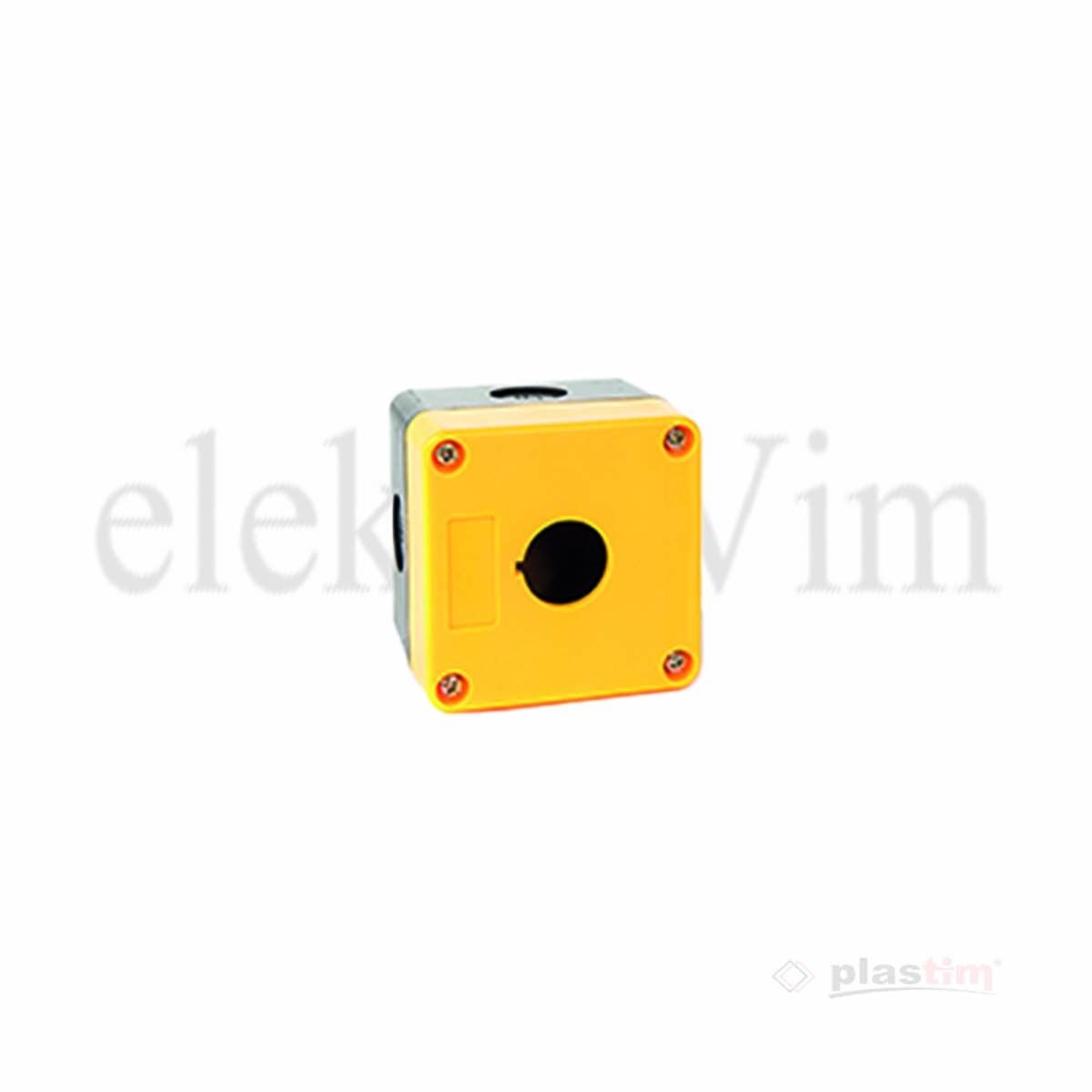Plastim Buton Kutusu 1 li Sarı-Siyah | PB0-BK01Y