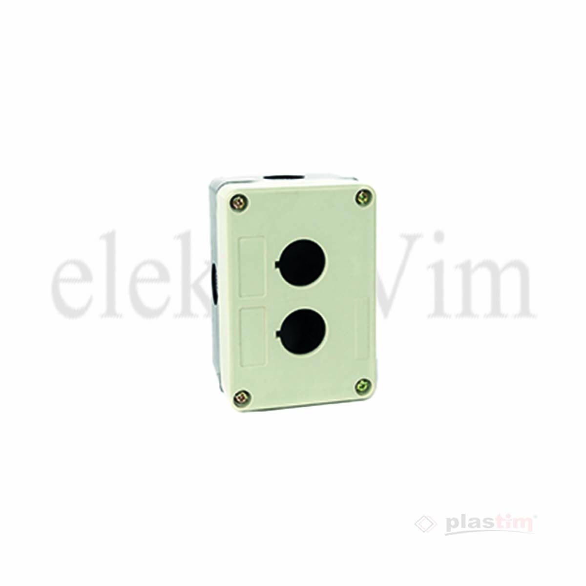 Plastim Buton Kutusu 2 li Gri-Siyah | PB0-BK02G