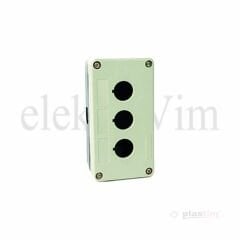 Plastim Buton Kutusu 3 lü Gri-Siyah | PB0-BK03G