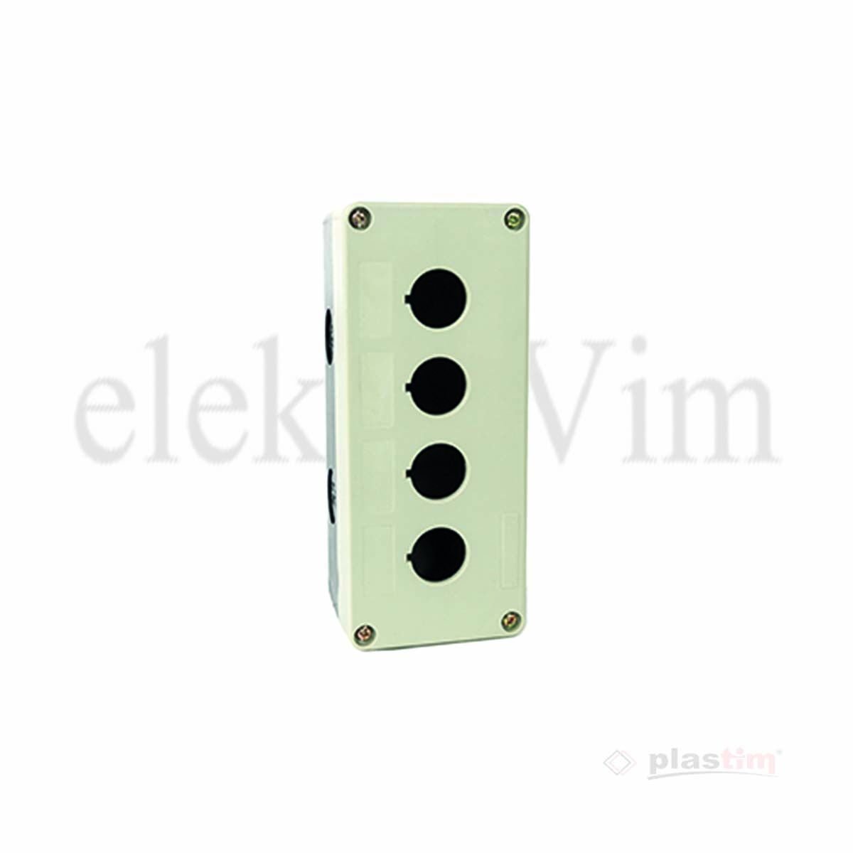 Plastim Buton Kutusu 4 lü Gri-Siyah | PB0-BK04G