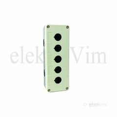 Plastim Buton Kutusu 5 li Gri-Siyah | Plastim PB0-BK05G