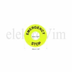 Plastim Acil Stop Etiketi 60mm | PB-ES60