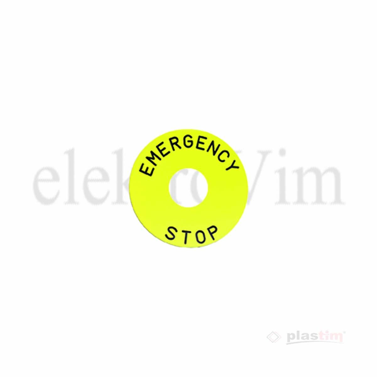 Plastim Acil Stop Etiketi 60mm | PB-ES60