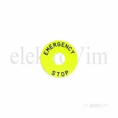 Plastim Acil Stop Etiketi 90mm | PB-ES90