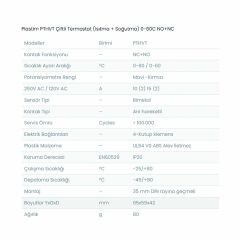 Plastim Çiftli Termostat 0-60C NO+NC | PTHVT
