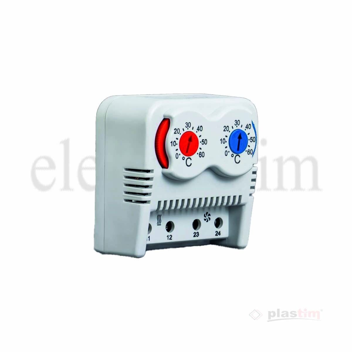 Plastim PTHVT Çiftli Termostat 0-60°C NO+NC | Elektrovim