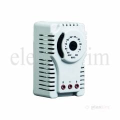 Plastim Mekanik Higrostat 10-90RH PHG02 | DIN Ray Tipi Nem Kontrol Cihazı | Elektrovim