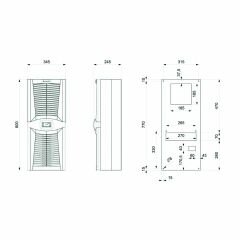 PAD085001 Standart Pano Kliması 850W | Elektrovim