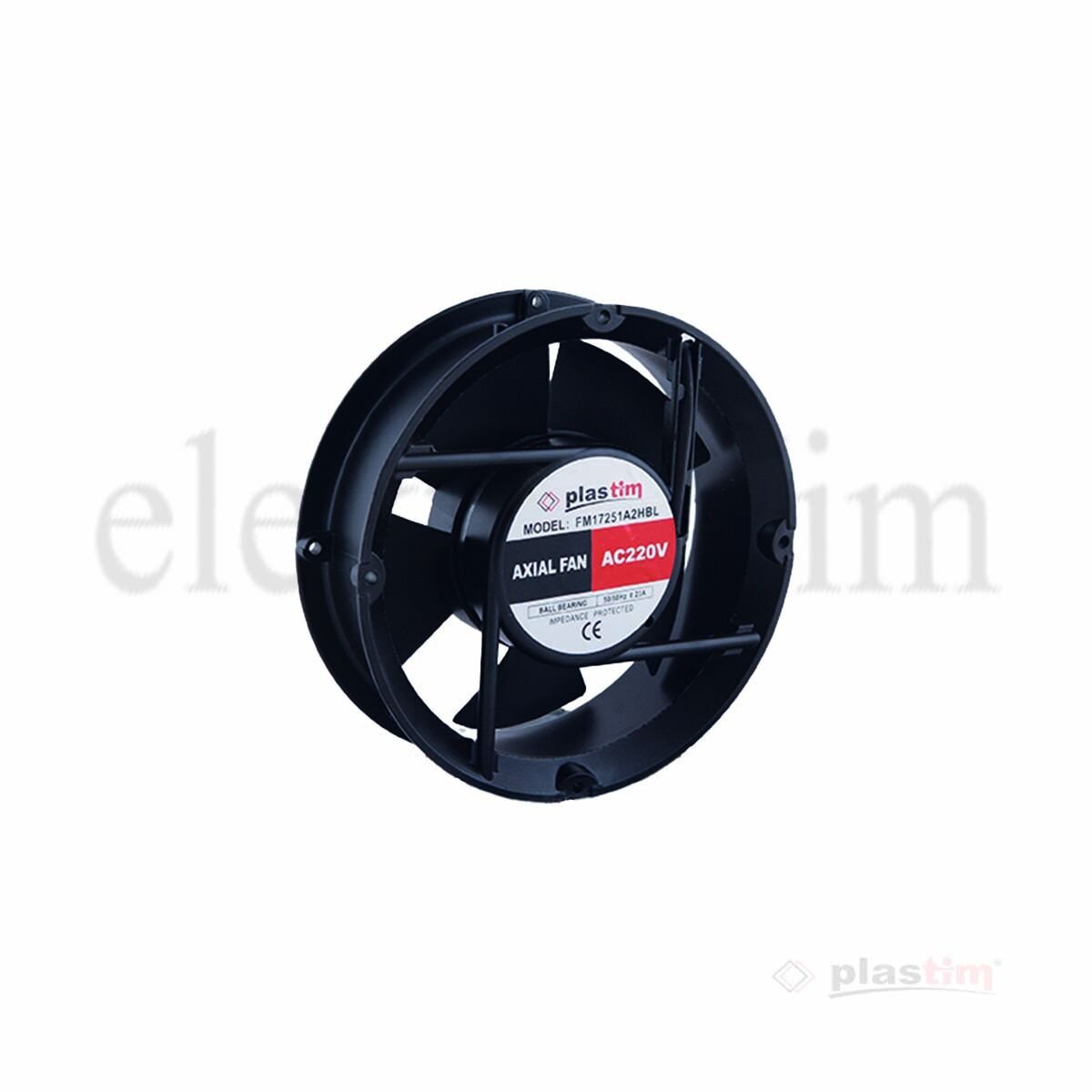Plastim PF28080R110 Aksiyel Fan 172x163x51mm 220VAC Rulmanlı Yuvarlak