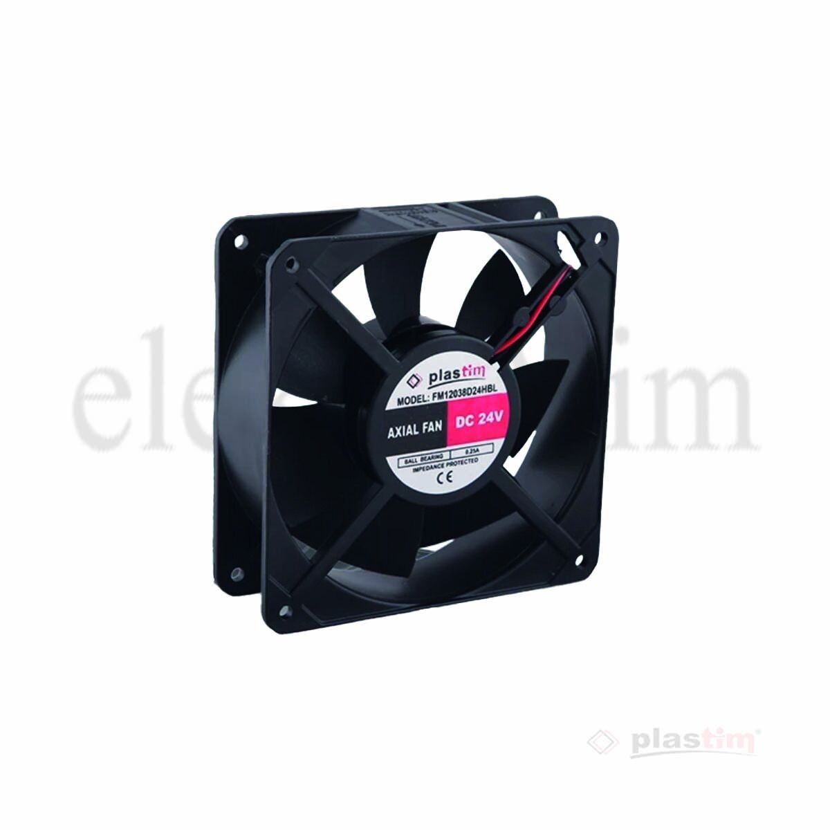 Plastim PF12038B24T Aksiyel Fan 120x120x38mm 24VDC Rulmanlı