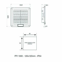 Plastim PFI1000 Filtre 110x110mm | Elektrovim