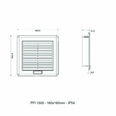 Plastim PFI1500 Filtre 160x160mm