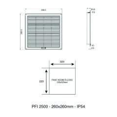 Plastim PFI2500 Filtre 260x260mm | Elektrovim
