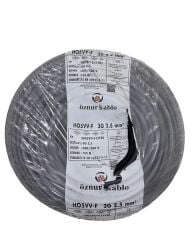 Öznur Kablo 3x2,5 TTR Siyah H05VV-F