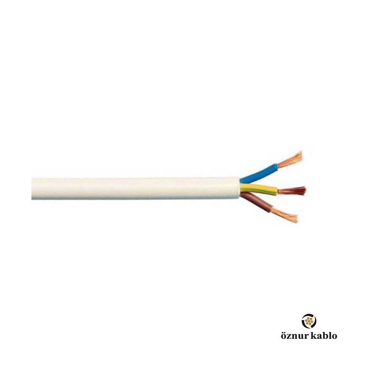 Öznur Kablo 3x2,5 TTR Beyaz H05VV-F