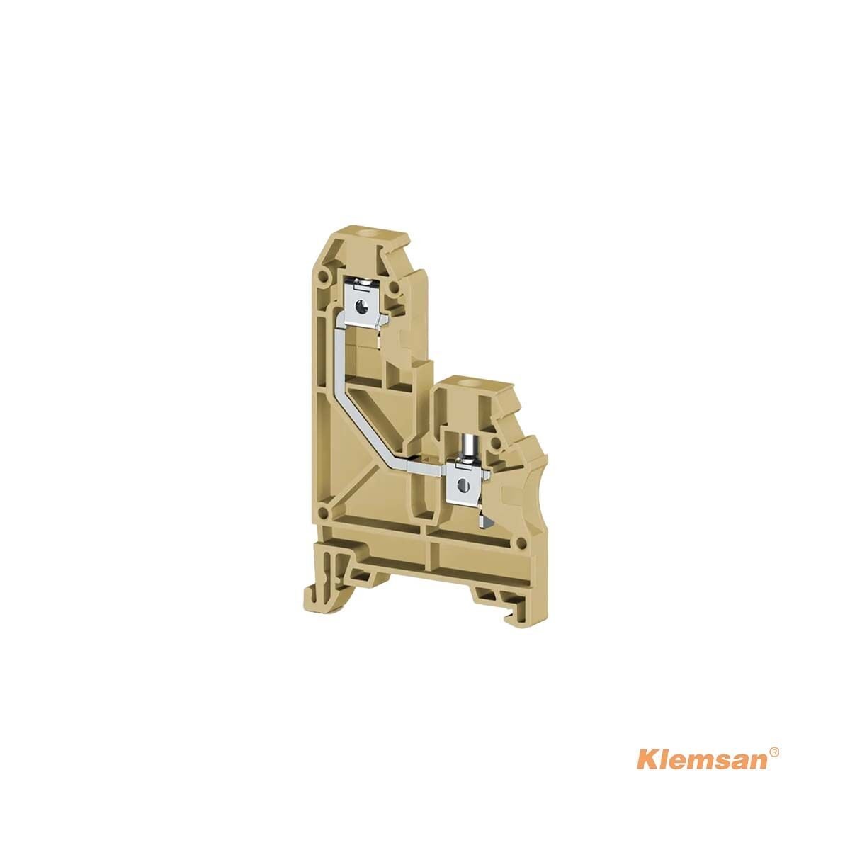 Klemsan 304279 AVK 4 GD Bej 4mm² Vidalı Geçiş Klemensi