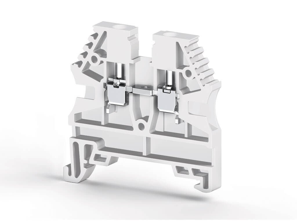 Klemsan 304126 AVK 2,5 Vidalı Beyaz Ray Klemens