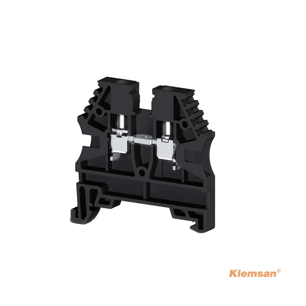 Klemsan 304125 AVK 2,5 Vidalı Siyah Ray Klemens