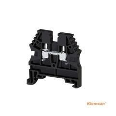 Klemsan 304125 AVK 2,5 Vidalı Siyah Ray Klemens