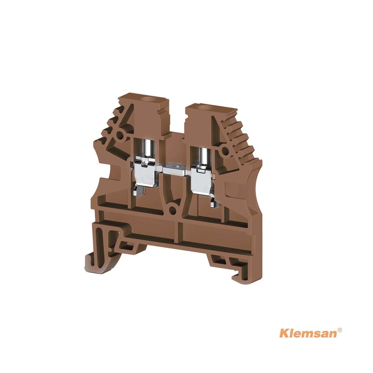Klemsan 304128 AVK 2,5 Vidalı Kahve Ray Klemens