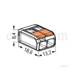 Wago 221-412 2'li Çok Amaçlı Buat Klemensi