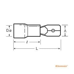 Klemsan 594011 KFE-1488 Erkek Faston Tipi Pabuç