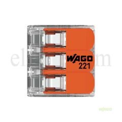 Wago 221-413 3'lü Çok Amaçlı Buat Klemensi