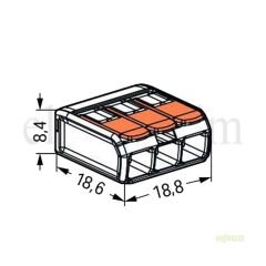 Wago 221-413 3'lü Çok Amaçlı Buat Klemensi