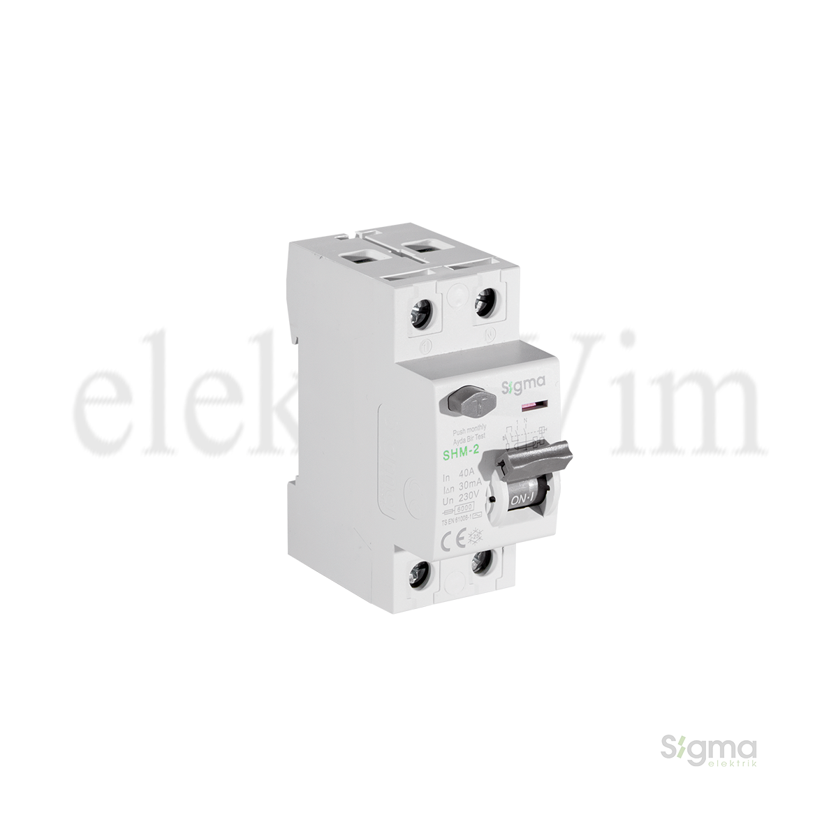 Sigma SHM2040030 2P 40A 30mA Gecikmesiz Hayat Koruma Kaçak Akım Rölesi