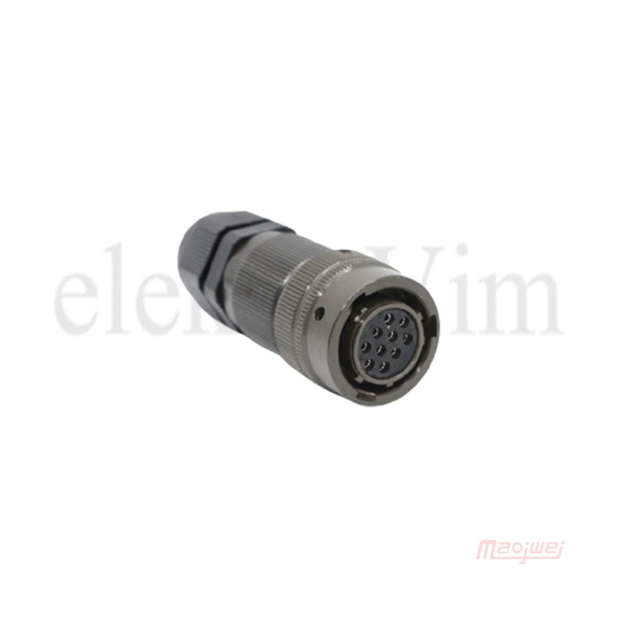 Maojwei 26482-12-10A Vidalı Metal 10 Pin Endüstriyel Konnektör